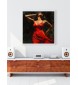 Woman in a Red Dress, Impressionist Art Print, 40.6 x 40.6 cm