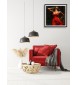 Woman in a Red Dress, Impressionist Art Print, 40.6 x 40.6 cm
