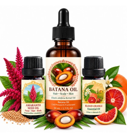 Batana Oil, Amaranth CO2 & Blood Orange Gift Set by Flora Aromatics