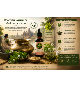 Bhringraj Ayurvedic Herbal Infusion – Hair, Scalp & Body Balance – 1.69 FL.OZ / 50 ml by Flora Aromatics