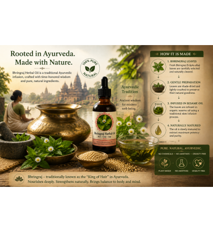 Bhringraj Ayurvedic Herbal Infusion – Hair, Scalp & Body Balance – 1.69 FL.OZ / 50 ml by Flora Aromatics Bhringraj Ayurvedic Herbal Infusion – Hair, Scalp & Body Balance – 1.69 FL.OZ / 50 ml by Flora Aromatics