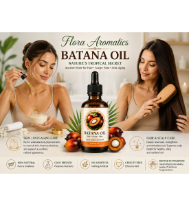 Batana Oil – Hair, Scalp & Skin Care, 1.69 FL.OZ / 50 ml by Flora Aromatics Batana Oil – Hair, Scalp & Skin Care, 1.69 FL.OZ / 50 ml by Flora Aromatics