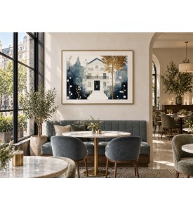 Golden Silence Horizontal Minimalist Fine Art by Miroslava Kettounen — 24 x 18 inches