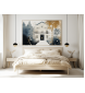 Autumn Golden Silence Horizontal Minimalist Fine Art by Miroslava Kettounen — 24 x 18 inches