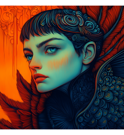 "The One Who Looks Through the Fire" by Miroslava Kettounen.