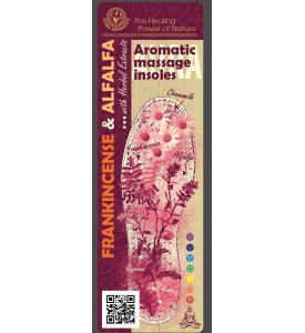 Aromatic Massage insoles "Frankincense & Alfalfa” with Herbal Extracts