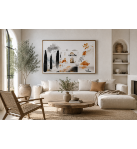 Tuscan Silence – Mediterranean Botanical Fine Art Print – 24 x 18 inches Horizontal