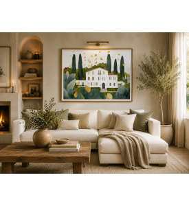 Tuscan Garden Mediterranean Botanical Fine Art Print — Hand-Finished by the Artist 24x18 inches 