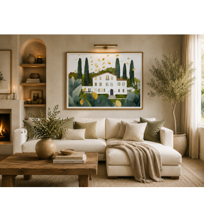 Tuscan Garden Mediterranean Botanical Fine Art Print — Hand-Finished by the Artist
