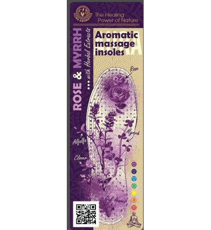 Aromatic Massage insoles “ROSE & MYRRH” with Herbal Extracts