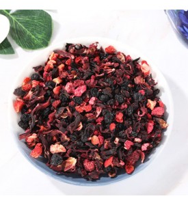 Rose Flavor Hibiscus, Blueberry, Raspberry, Raisin Loose 8OZ / 250G Fruits Flower Tea